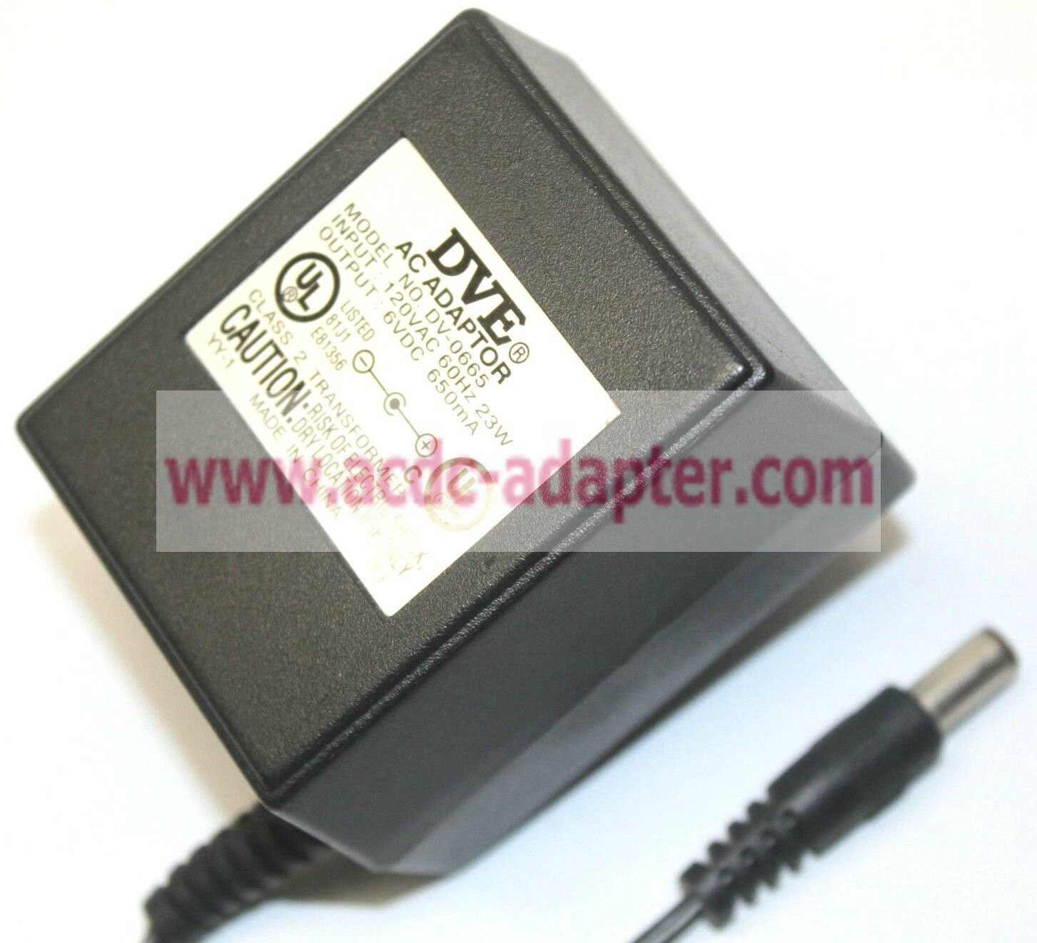 Genuine DVE DV-0665 6Volts 650mA AC/DC Adapter Power Supply Charger Class 2 Transf